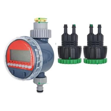 Imagem de BYYINGSUS Válvula de esfera Autom-ATIC Temporizador eletrônico de irrigação por gotejamento sistema controlador para estufa de jardim e quintal (temporizador de válvula esférica-b)