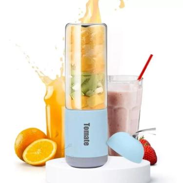 Imagem de Liquidificador recarregável usb portátil com lâminas potente