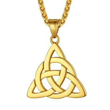 Imagem de Colar Richsteel Triquetra Celtic Knot Pendant Steel