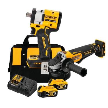 Imagem de Kit Chave Impacto 1/2 Bateria 20V Dcf922B + Esmerilhadeira