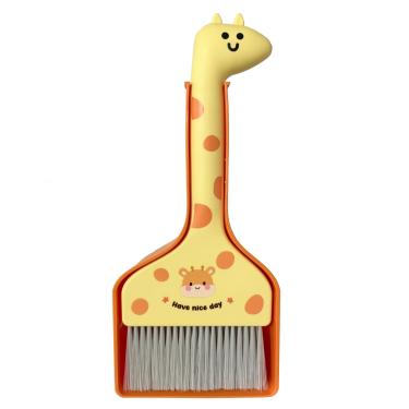 Imagem de BSMstone Conjunto de mini vassoura pequena com pá de lixo, conjunto de mini vassoura e pá de lixo, kit de limpeza fofo para casa, escritório, balcão de chão, ninho de animais de estimação (laranja)