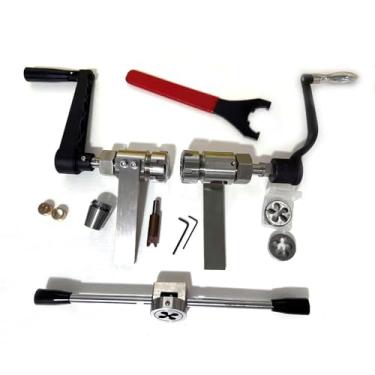 Imagem de OHDOHD Ferramenta de rosca e rosca de tubo de alta pressão para 1/4 e 3/8 e 9/16 Ferramenta de tubulação de alta pressão HP Pipe Processing máquina de corte a jato de água