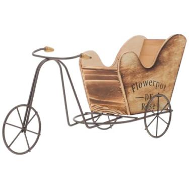 Imagem de Wakauto Modelo vintage de plantador de bicicleta de ferro para decoração de casa, ornamento de bicicleta em miniatura para sala de estar e lareira estatueta de bicicleta exclusiva com design funcional