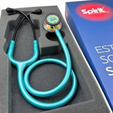 Imagem de Estetoscópio Spirit MD III Pro Adulto Verde Perolizado Rainbow - MD Sp