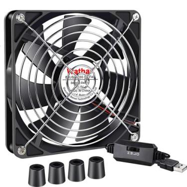 Imagem de Ventilador de resfriamento Wathai 140 mm x 25 mm USB 5V com controle d