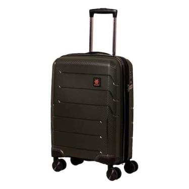Imagem de Mala Pequena De Bordo Navegat Expansível Verde Militar Rodas Duplas Ca