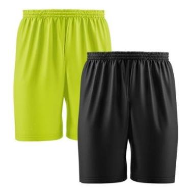 Imagem de Kit 2 Calção Short Futebol Basquete Vôlei Bermuda Dry Treino Academia-Masculino