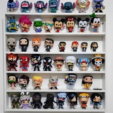 Imagem de Nicho Expositor Coleção Bonecos Figuras Branco 5 Prateleiras