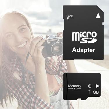 Imagem de Cartão micro SD de 1 GB com adaptador SD, cartão de memória de pequena capacidade classe 6 para dispositivos antigos, MP3, firmware, arquivos de texto