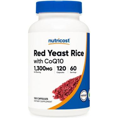 Imagem de Red Yeast Rice 1200mg Coenzima Q10 100mg 120 Caps Nutricost