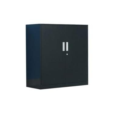 Imagem de Armário de Arquivos Armário de arquivo escritório com bloqueio armário armazenamento informações 1mm espessura ferro casa varanda ferramenta(Preto)