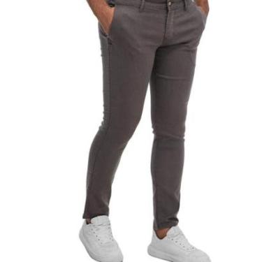 Imagem de Calça Sarja Slim Masculina Essencial Ogochi 002510019 Chumbo-Masculino