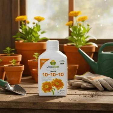 Imagem de Fertilizante Adubo NPK 10-10-10 140 ml Plantas Horta Flores - Vitaplan