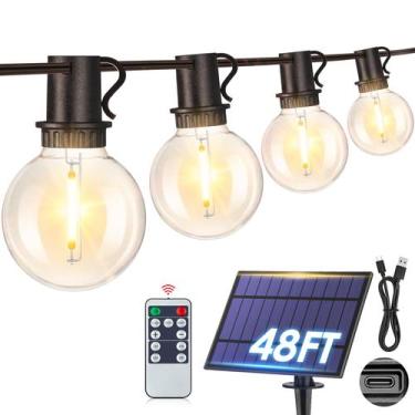 Imagem de Controle remoto impermeável Solar String Lights Mlambert 14,6 m 18 LED