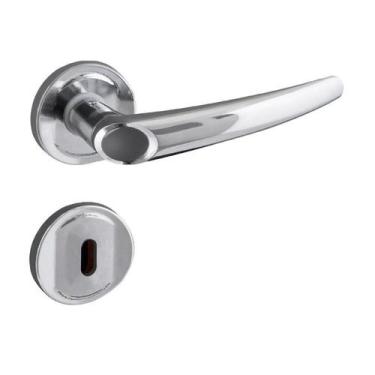 Imagem de Fechadura Fnterna Roseta 4cm Inox Polido Joy Aliança - Aliança Metalúr