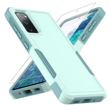 Imagem de Capa yuanming para Samsung Galaxy S20 FE verde de nível militar