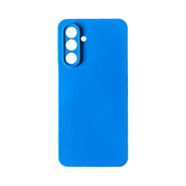 Imagem de Capinha Aveludada Para Samsung M36 - Capa Silicone Premium (Azul)