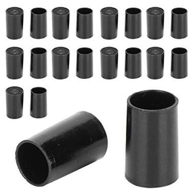 Imagem de Tampas de ponta de salto alto preto cpu poliuretano durável antiderrapante protetores de calcanhar para casamentos ao ar livre uso diário 10 pares 17mm (Diâmetro interno 10mm)