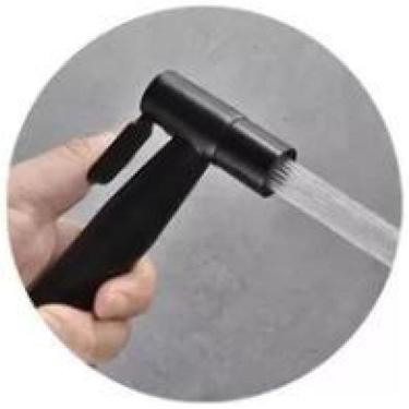 Imagem de Ducha Higiênica Preta 1/4 Volta Luxo Gatilho Inoxidável 304