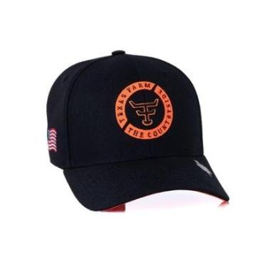 Imagem de BONE TEXAS FARM - TF689 - PRETO/ LARANJA NEON Único-Unissex