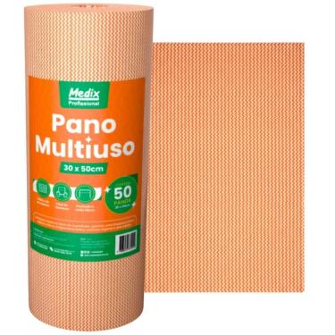 Imagem de Pano de Limpeza Multiuso Descartável 30x50 Rolo Com 50 Unidades Medix