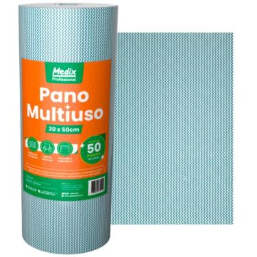 Imagem de Pano de Limpeza Multiuso Descartável 30x50 Rolo Com 50 Unidades Medix