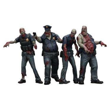 Imagem de Joytoy Dark Source Zombie Figure Police (Male) 1/25 Action Figure with Movable and Detachable Joints, Miniature Zombie Figurines for Halloween Display and Imaginative Play