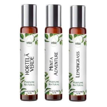 Imagem de Kit 3 Perfumes Spray 10Ml - Frescor Natural Masculino - Essência Do Br