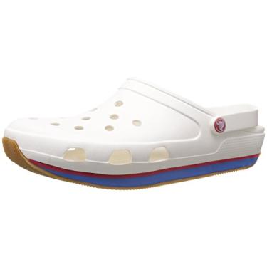 Imagem de Crocs Tamanco retrô unissex, Branco/Vermelho, 11