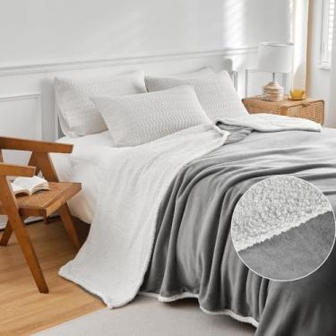 Imagem de Cobertor King Everest Dupla Face Manta Flannel Sherpa Lã de Carneiro- Graphite