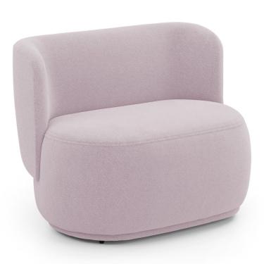 Imagem de Namoradeira Decorativa Orgânica Molly 02 Lugares Bouclê Rosé - Desk Design