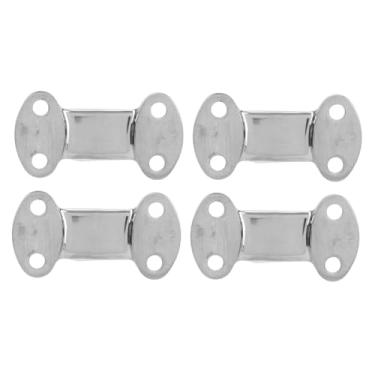 Imagem de Ymiko 4 Placas de Olho de Almofada de Aço Inoxidável de 25 Mm Com Furos de 5,8 Mm, Hardware de Grau Marinho para Aplicações de Equipamento de Barco à Vela e Montagem Em Deck