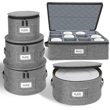 Imagem de Conjunto de recipientes de armazenamento de cozinha e xícaras de café