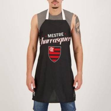 Imagem de Avental Flamengo Mestre Churrasqueiro Preto-Unissex