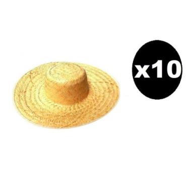 Imagem de 10 Chapéus De Palha Festa Junina Caipira Adulto - TEM TUDO
