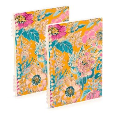 Imagem de Burbuja Cadernos com nome, papel pautado universitário A5 com 60 folhas, fichário para escritório, 2 unidades