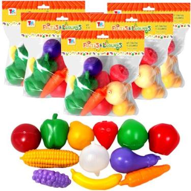 Imagem de 10 Pacotes de Frutas Legume de Brinquedo Lembrancinha Festa - Master T