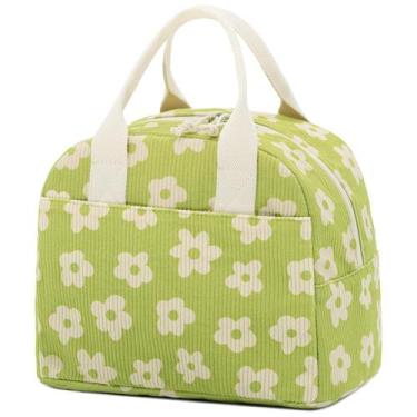 Imagem de Lancheira de veludo floral isolada LOVELYWIND 27x19x20cm