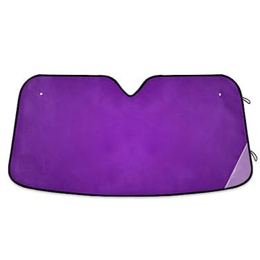 Imagem de Persiana de carro roxa de cor sólida, para-sol dobrável para para-brisa de carro, proteção UV, para-sol dobrável para janela de carro, acessórios para janela de carro