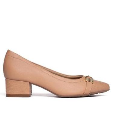 Imagem de Sapato Feminino Modare Detalhe com Textura e Fivela Nude-Feminino