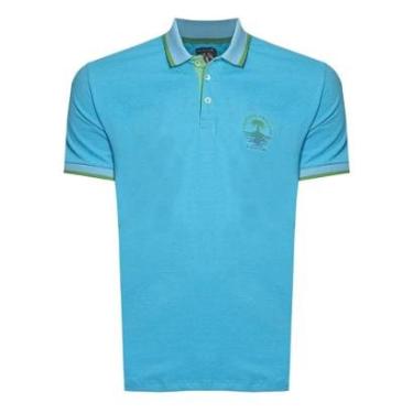 Imagem de Camisa Polo Aleatory Tropical Paradise Azul-Masculino