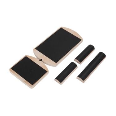 Imagem de Baoblaze Prancha de equilíbrio para uma perna só, estabilizador de tornozelo, versátil, antiderrapante, em madeira, para alongamento dos pés, ideal para, Arco