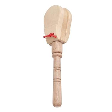 Imagem de TOPINCN Castanholas de Madeira, Brinquedo de Instrumento Musical Portátil Com Alça Longa e Som Suave, Percussão Musical Educacional para Crianças