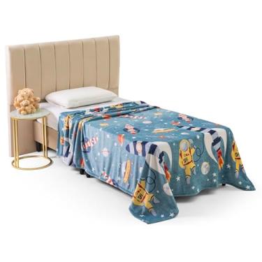 Imagem de Cobertor Manta Solteiro Infantil Flanel Microfibra Toque Extra Macio Secagem Rapida (Espaço)