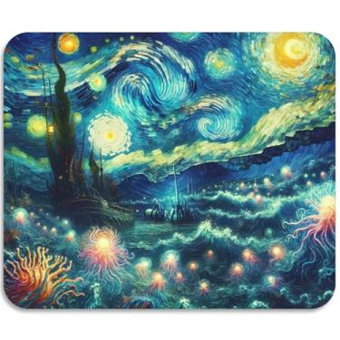 Imagem de Tapete de secagem de pratos azul subaquático Starry Night Tapete de escorredor de pratos absorvente versátil para decoração de balcão de cozinha 39,9 cm x 30 cm