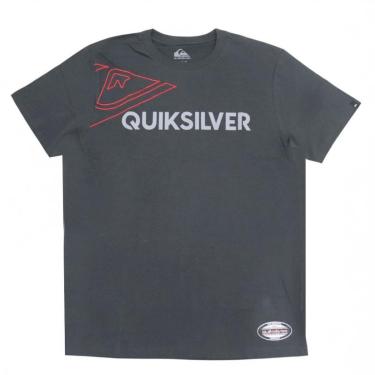 Imagem de Camiseta Quiksilver EBM Side Omni - Cinza Escuro-Masculino