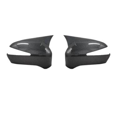 Imagem de Retrovisor do carro espelho lateral capa asa adesivo porta vista traseira caso guarnição de fibra de carbono olhar preto Compatível com honda civic 8th 2005-2011(Carbon One Pair)