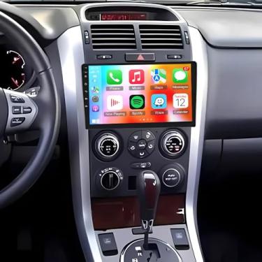 Imagem de Rádio estéreo automotivo 4+64G Android 13 para Suzuki Grand Vitara 2005-2015, 22.9 cm Wireless Carplay Android Auto Double Din Radio Touch Screen Receptores estéreo para carro GPS Navi WiFi Bluetooth