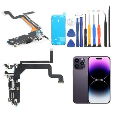 Imagem de Conector Dock para iPhone 14 Pro Max Porta de Carregamento Flex Substituição para iPhone14 Pro Max USB Carregador Dock Board Conector com Ferramentas