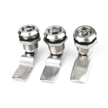 Imagem de Trava cilíndrica de aço inoxidável língua reta língua curvada trava triangular estendida GH=30 mm 1 peça (BH7)